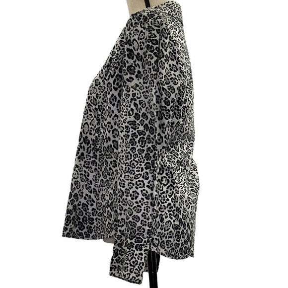 JONES New York Black White Leopard Print Jacket L - Picture 4 of 14